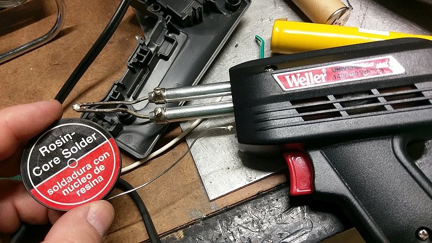 Weller Solder Gun and Lead Based Rosin Core Solder
