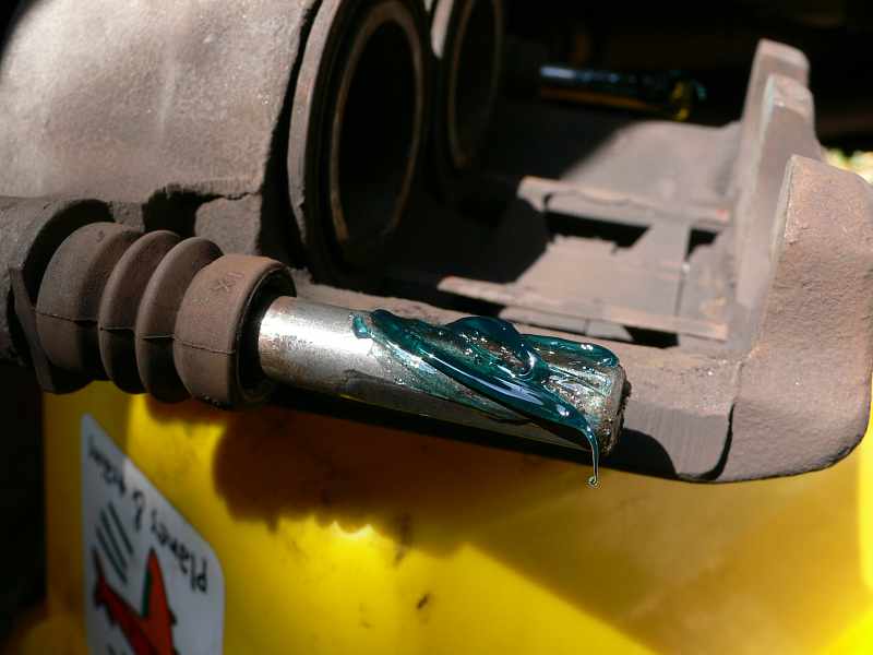 Lube Caliper Slide Pins
