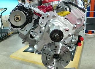 Tiger Engine Front View Water Pump and Alternator