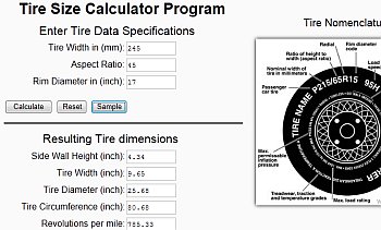 Tire Size Calculator