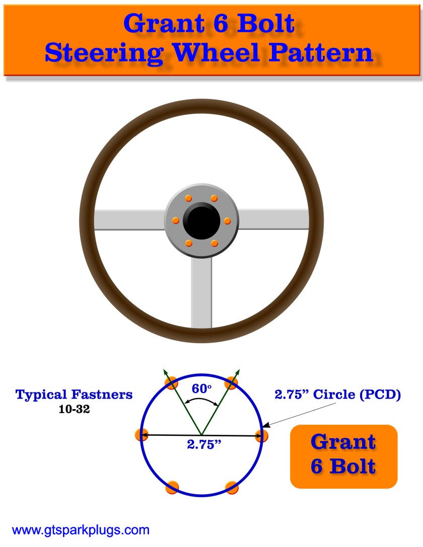 Grant 6 Bolt Adapter Bolt Pattern