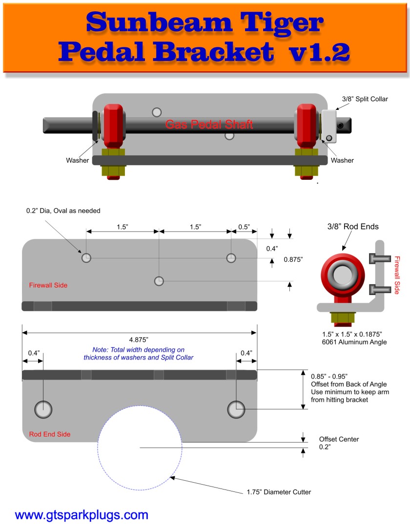 Sunbeam Tiger Throttle Bracket Plans